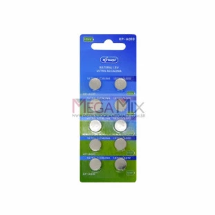 Bateria Alcalina 1.5V LR1130/AG10 Cartela com 10 Unidades KP-AG10 - Knup