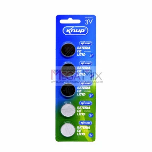 Bateria de Lítio 3V Cartela com 5 KP-BT2025 - Knup