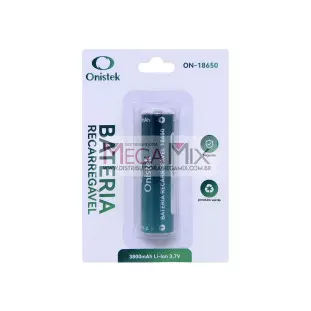 Bateria Recarregável Lanterna Tática 3.7V 3800mah ON-18650 - Onistek