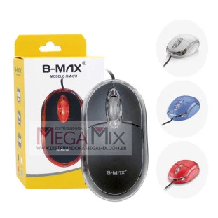Mouse Óptico com FIo 1600 DPI USB BM-611 - B-Max