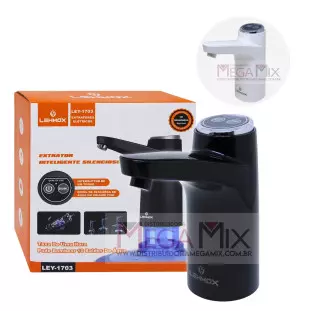 Bomba Elétrica Recarregável para Galão de Água LEY-1703 - Lehmox