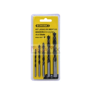 Kit de Brocas para Madeira 5 Peças 4-10mm BOM-5033 - Bomvink