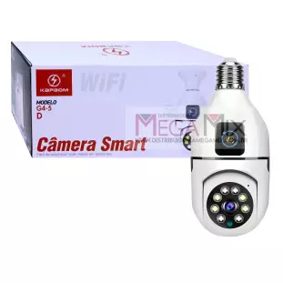 Câmera Lâmpada IP Lente Dupla Panorâmica G4-5 D - Kapbom