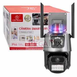 Camera de Segurança IP Lente Dupla com 2 Antenas KA-S095 - Kapbom