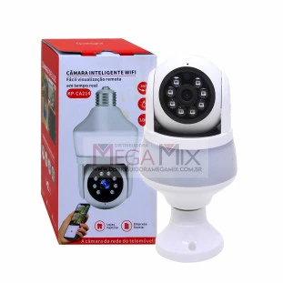 Câmera Lâmpada Panorâmica IP KP-CA214 - Ípega