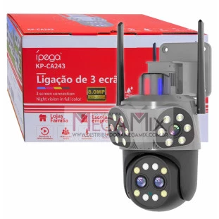 Câmera de Segurança HD 4 Lentes KP-CA243 - Ípega