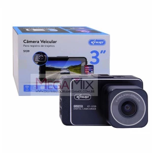 Câmera Veicular Recarregável 3" Full HD 4K KP-S139 - Knup