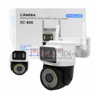 Câmera de Segurança IP Dupla com 2 Antenas SC-B20 - It-Blue