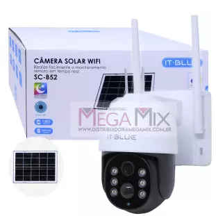 Câmera de Segurança IP Solar com 2 Antenas SC-B52 - It-Blue