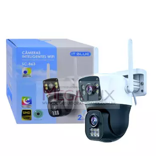Câmera de Segurança IP Lente Dupla com 2 Antenas SC-B63 - It Blue