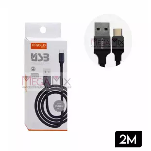 Cabo de Dados USB + Tipo C 5.0A 2M CB05-3 - A'Gold
