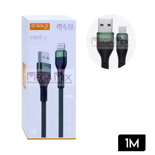 Cabo de Dados USB + Iphone 5.0A 1M CB09-2 - A'Gold