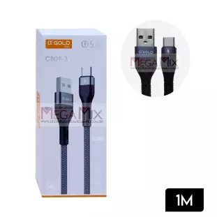 Cabo de Dados USB + Tipo C 1M CB09-3 - A'Gold