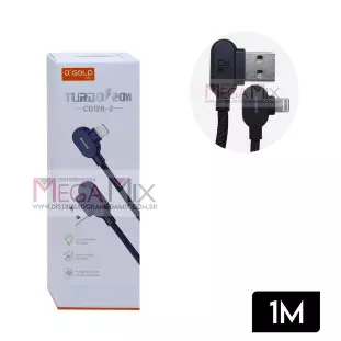 Cabo de Dados USB + Iphone 20W 1M CB128-2 - A'Gold