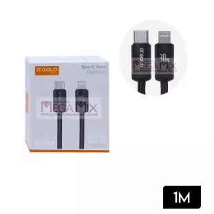 Cabo de Dados USB-C + Iphone 30W 1M CB130 - A'Gold