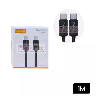 Cabo de Dados Tipo C + Tipo C 60W 1M CB131 - A'Gold