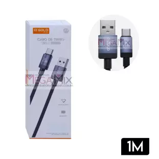 Cabo de Dados USB + Tipo C 20W 1M CB145-3 - A'Gold