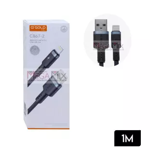 Cabo de Dados USB + Iphone 5.0A 1M CB67-2 - A'Gold