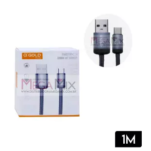 Cabo de Dados USB + Tipo C 20W 1M CB77-3 - A'Gold
