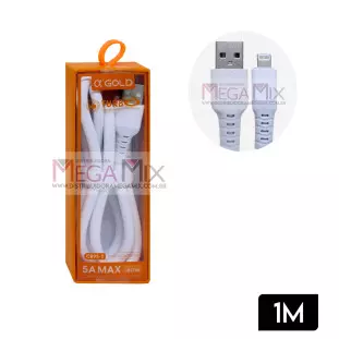 Cabo de Dados USB + Iphone 5.0A 1M CB95-2 - A'Gold