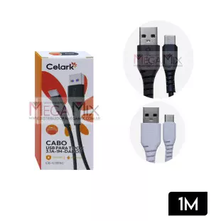 Cabo de Dados USB + Tipo C 3.1A 1M CE-C1315C - Celark