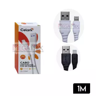 Cabo de Dados USB + Iphone 3.1A 1M CE-C1315P - Celark