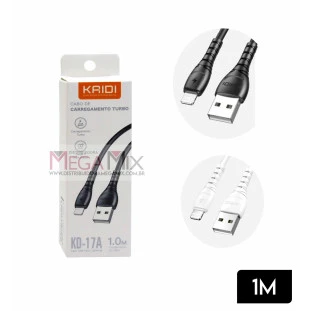Cabo de Dados USB + Iphone 3.0A 1M KD-17A - Kaidi
