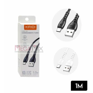 Cabo de Dados USB + Tipo C 3.0A 1M KD-17C - Kaidi