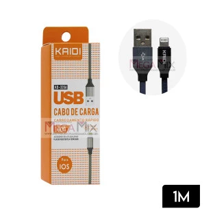 Cabo de Dados USB + Iphone 1M KD-335A - Kaidi 