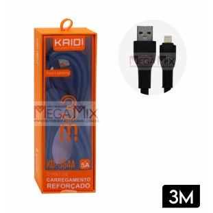 Cabo de Dados USB + Iphone 3M KD-354A - Kaidi