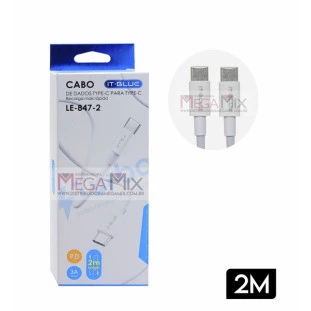 Cabo de Dados Tipo C + Tipo C 2M LE-847-2 - It-Blue