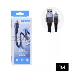 Cabo de Dados USB + Iphone 1.2M LE-865P - It-Blue