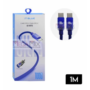 Cabo de Dados Tipo C + Tipo C 1M 5A LE-872 - It-Blue