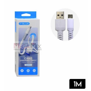 Cabo de Dados USB + Tipo-C 5A 1M LE-873C - It-Blue