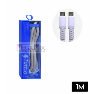 Cabo de Dados Tipo C + Tipo C 1M Turbo LE-873CC - It Blue