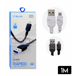 Cabo de Dados USB + Iphone 1M LE-875P - It-Blue