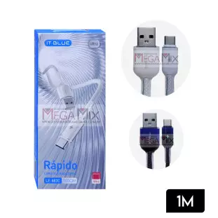 Cabo de Dados USB + Tipo C 1M LE-883C - It-Blue