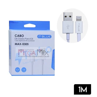 Cabo de Dados USB + Iphone 1M MAX-0305 - It-Blue