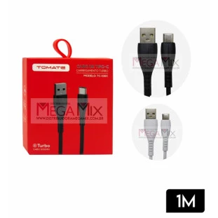 Cabo de Dados USB + Tipo C 1M TC-102C - Tomate