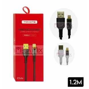Cabo de Dados USB + Iphone 1.2M TC-212L - Tomate