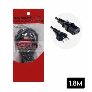 Cabo de Força ATX 1.8M KAP-361 - Kapbom