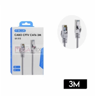 Cabo de Rede CFTV CAT6 3M LE-312 - It-Blue