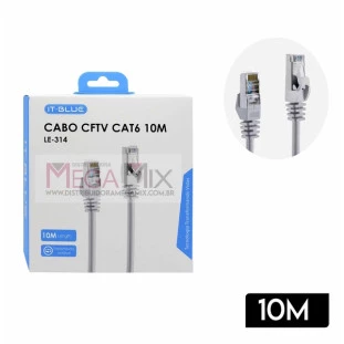 Cabo de Rede CFTV CAT6 10M LE-314 - It-Blue