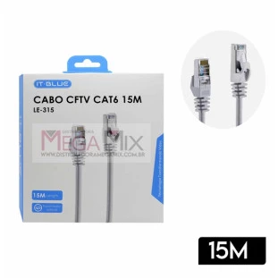 Cabo de Rede CFTV CAT6 15M LE-315 - It-Blue