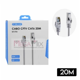 Cabo de Rede CFTV CAT6 20M LE-316 - It-Blue