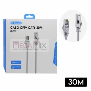 Cabo de Rede CFTV CAT6 30M LE-317 - It-Blue