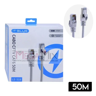 Cabo de Rede CFTV CAT6 50M LE-318 - It-Blue