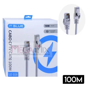 Cabo de Rede CFTV CAT6 100M LE-319 - It-Blue