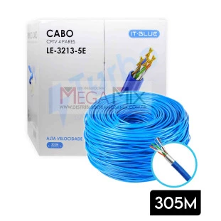 Cabo de Rede RJ45 305M LE-3213-5E - Lelong