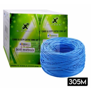 Cabo de Rede CAT5E CMX 4P 305M XC-CR-305 - X-cell 